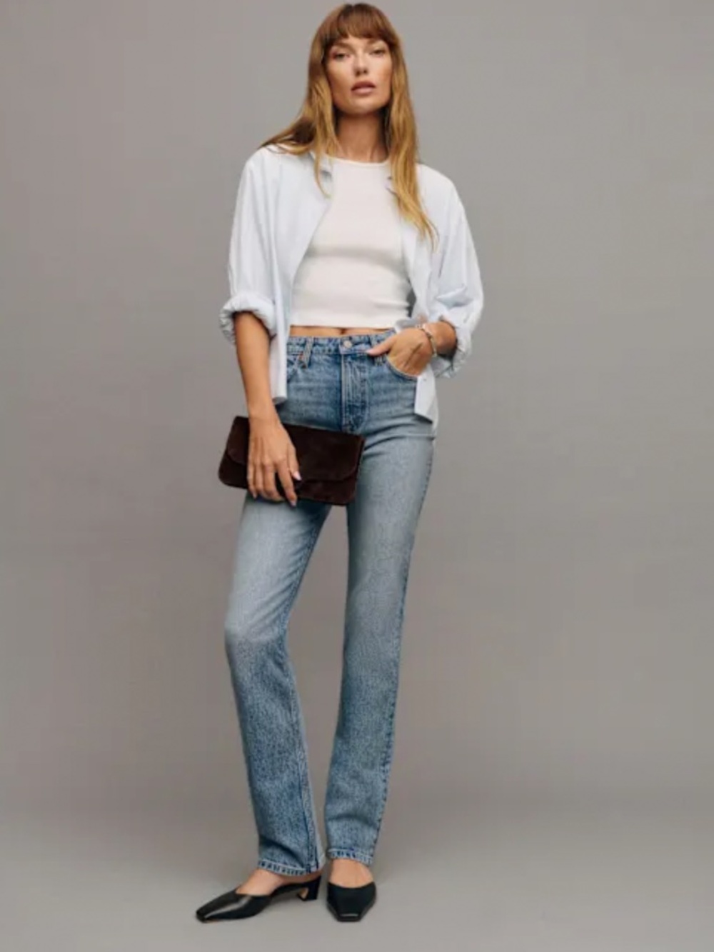 Reformation Jax High Rise Straight Leg Jean Size 25